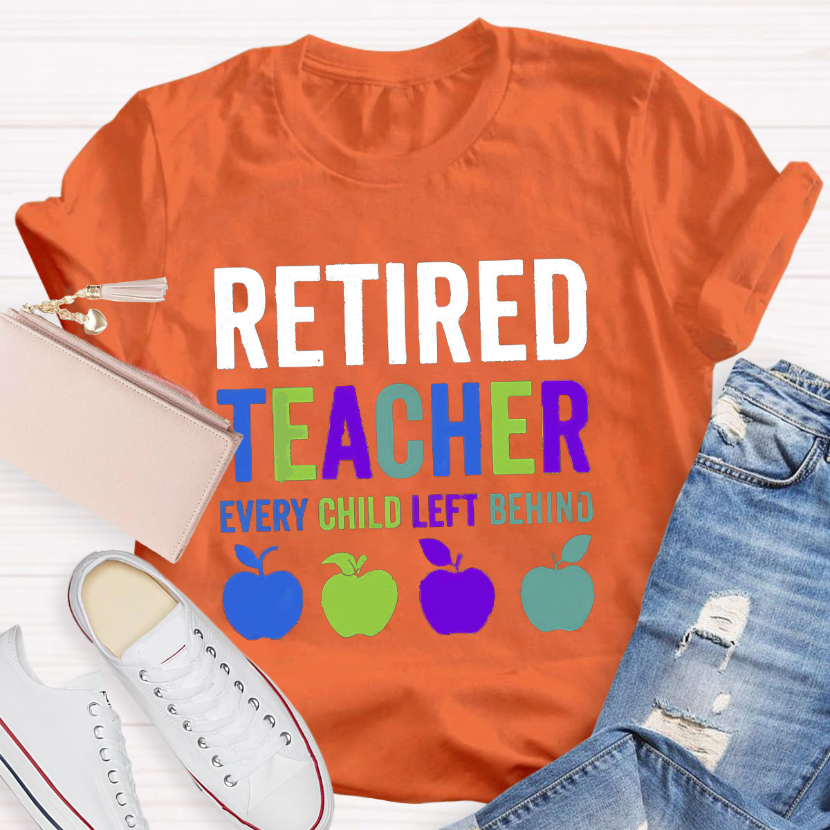 Retired Teacher Apple Teacher T-Shirt