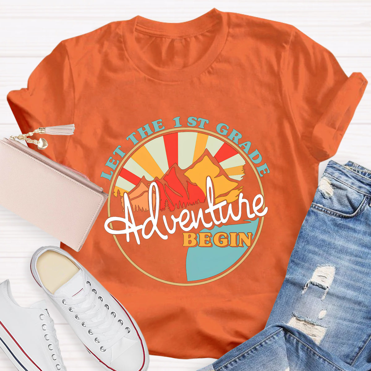 Personalized Let The 1st Grade Adventure Begin Teacher T-Shirt