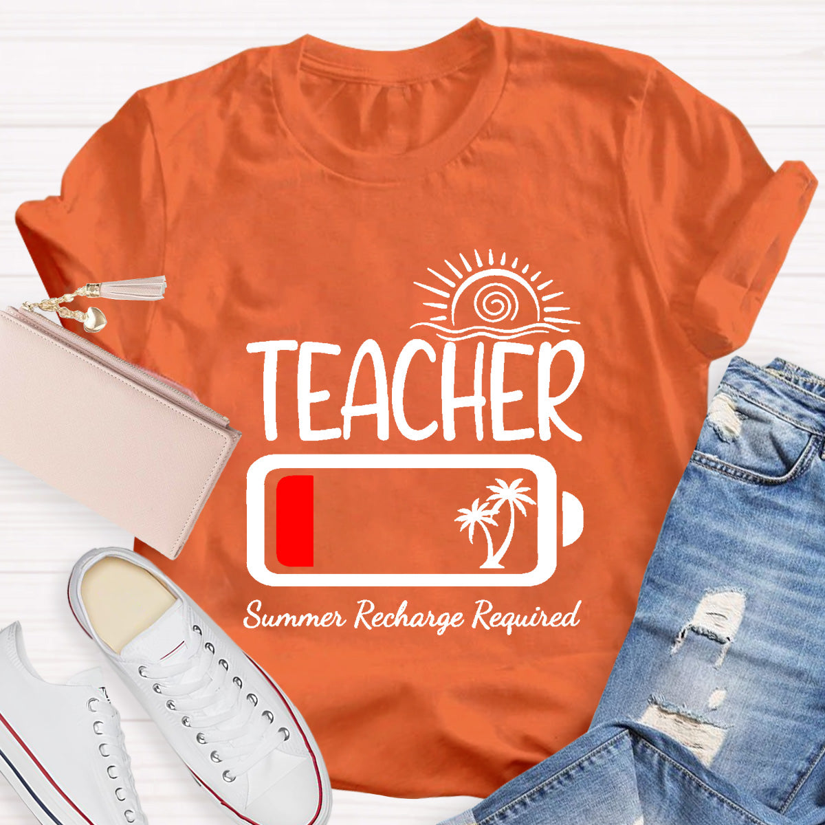 Summer Recharge Required  Teacher T-Shirt