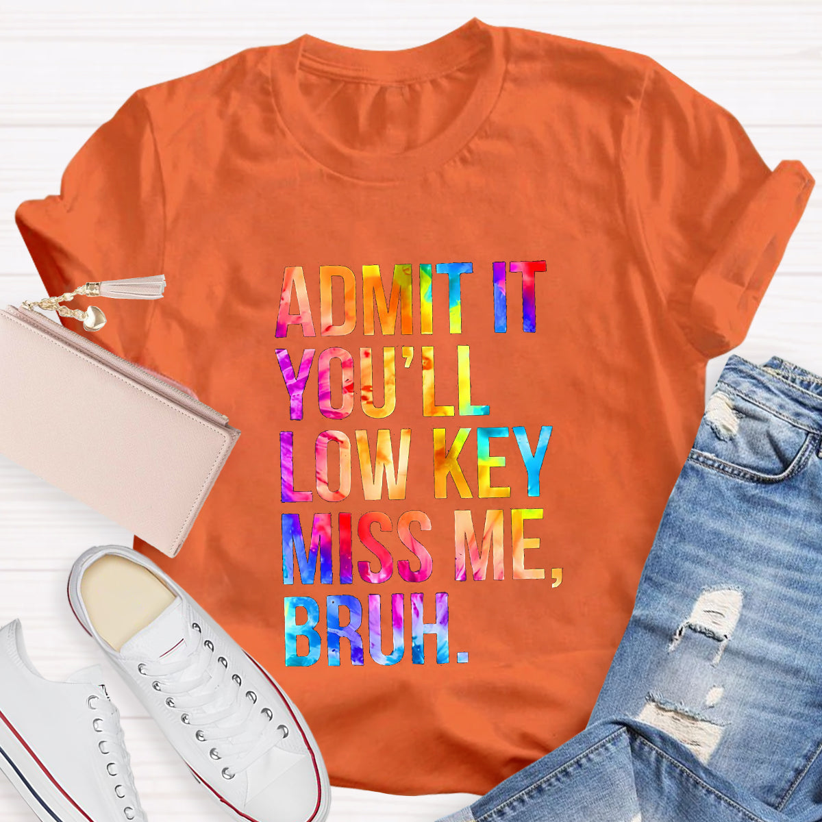 Admit It You'll Low Key Miss Me Bruh Teacher T-Shirt