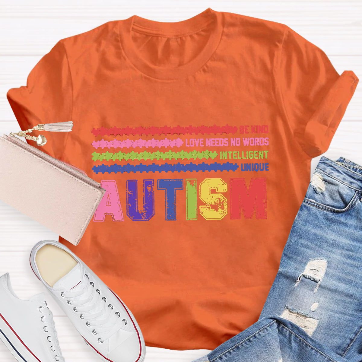Autism Be Kind Love Need No Worlds Intelligent Unique T-Shirt