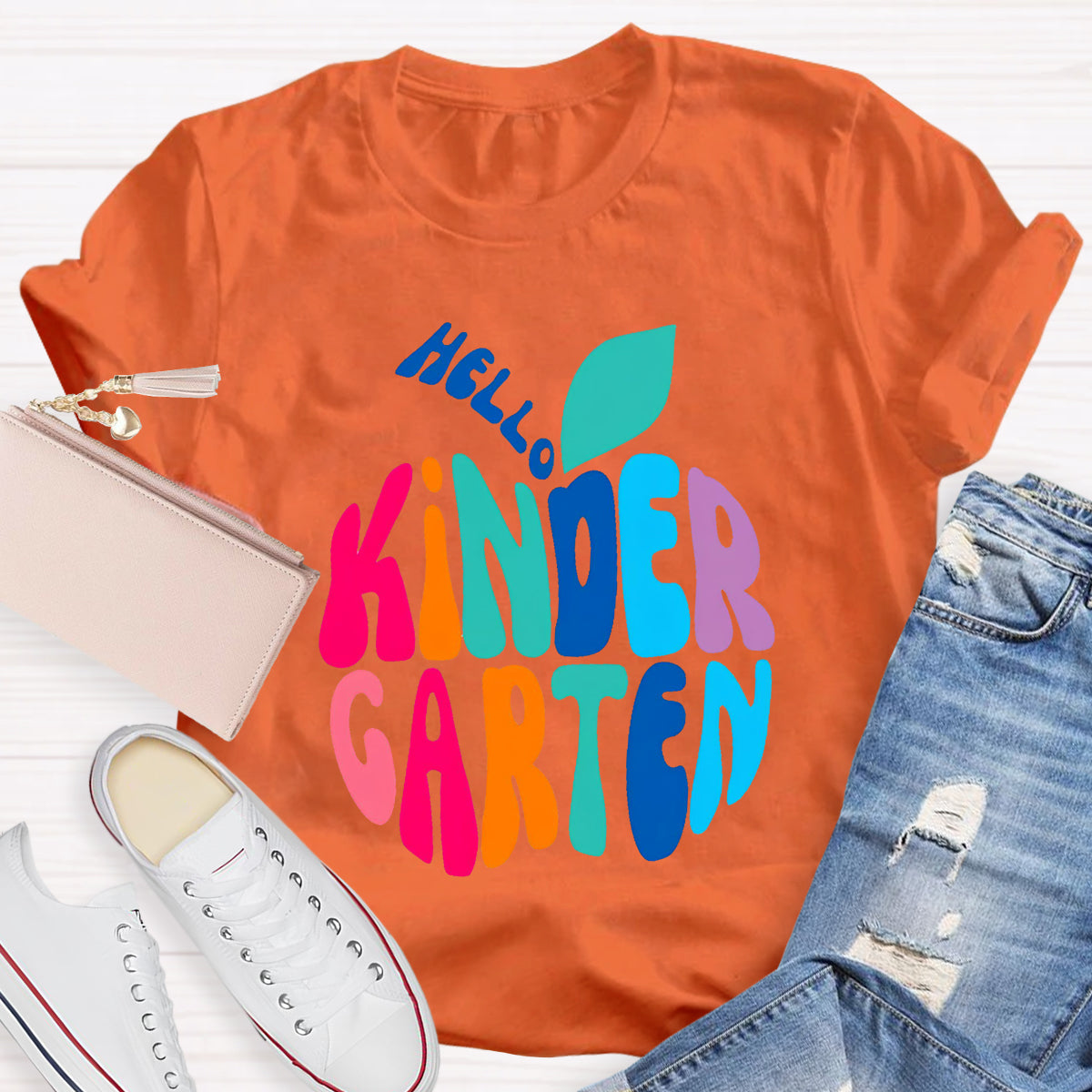 Personalized Grade Hello Kindergarten Teacher T-Shirt