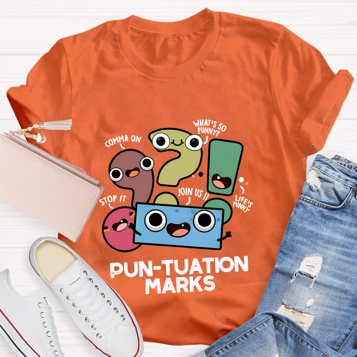 Pun-tuation Marks Teacher T-Shirt