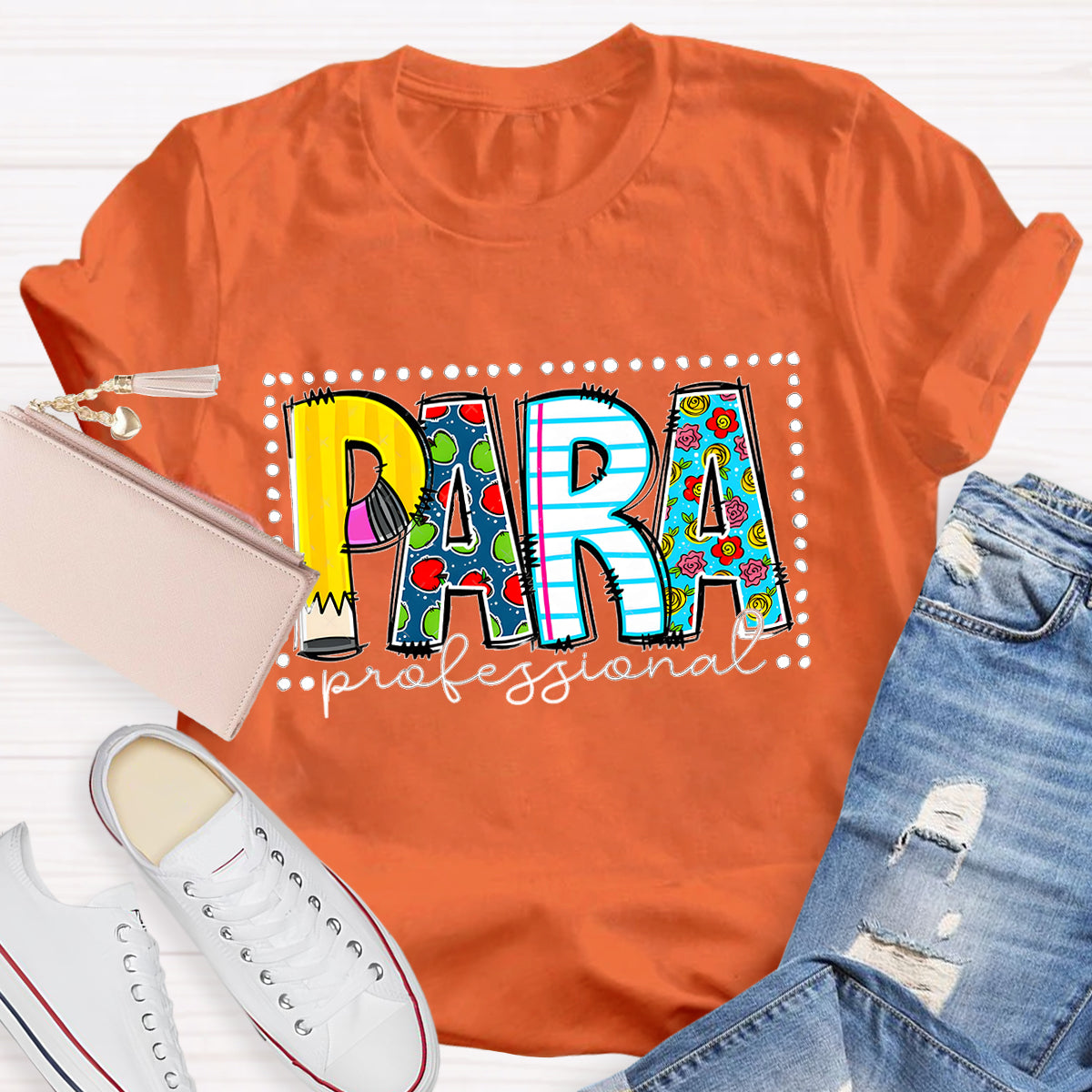 Para Professional Teacher With Heart T-Shirt