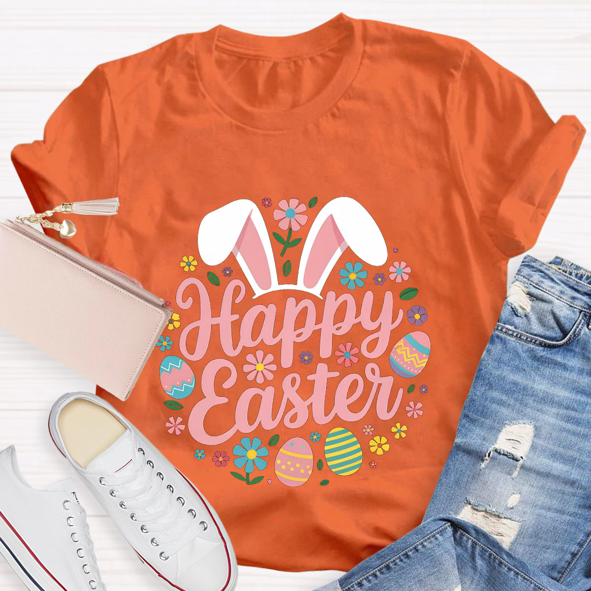 Happy Easter Bunny Teacher T-Shirt