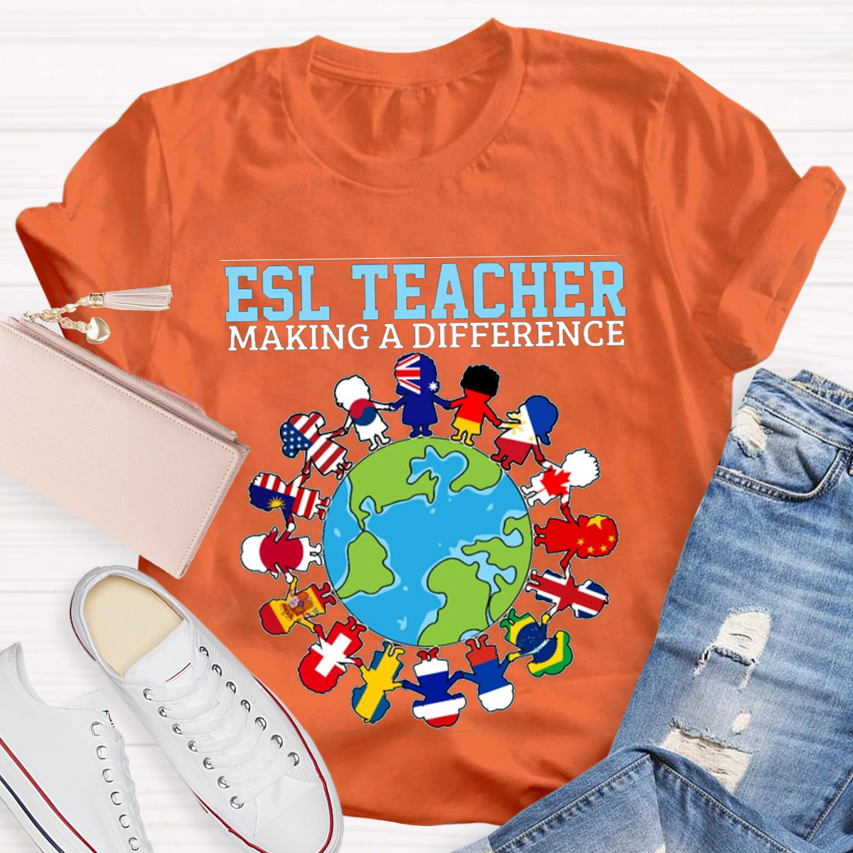 Esl Teacher Marking A Difference Teacher T-Shirt