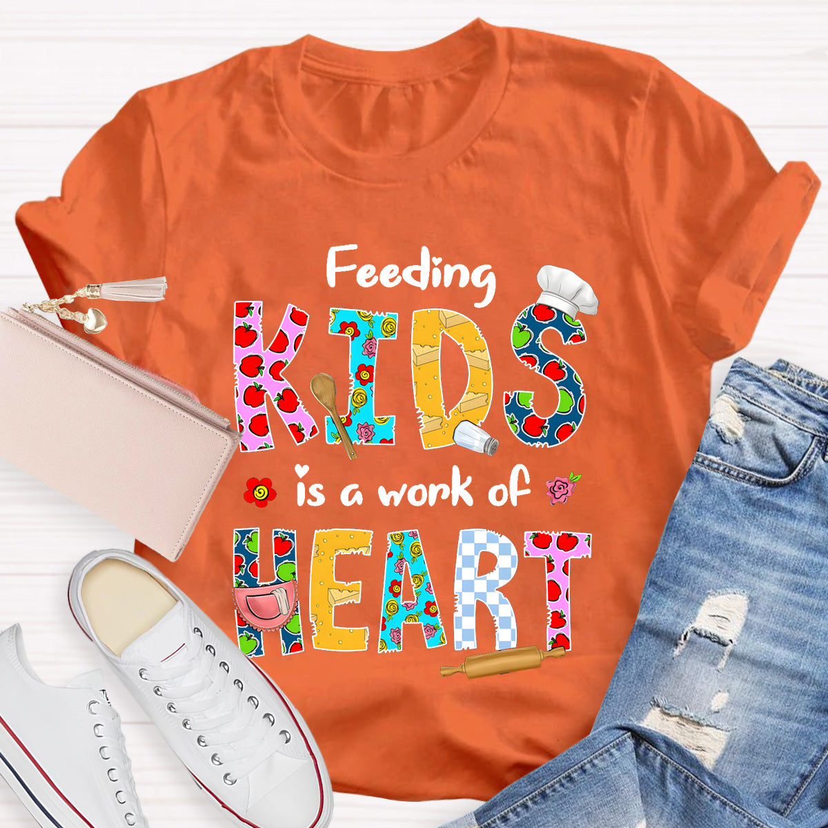 Feeding Kids Is A Work of Heart T-Shirt