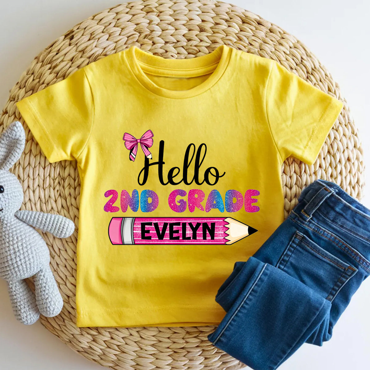 Personalized Name And Grade Hello 2nd Grade It'S Me Toddler T-shirts