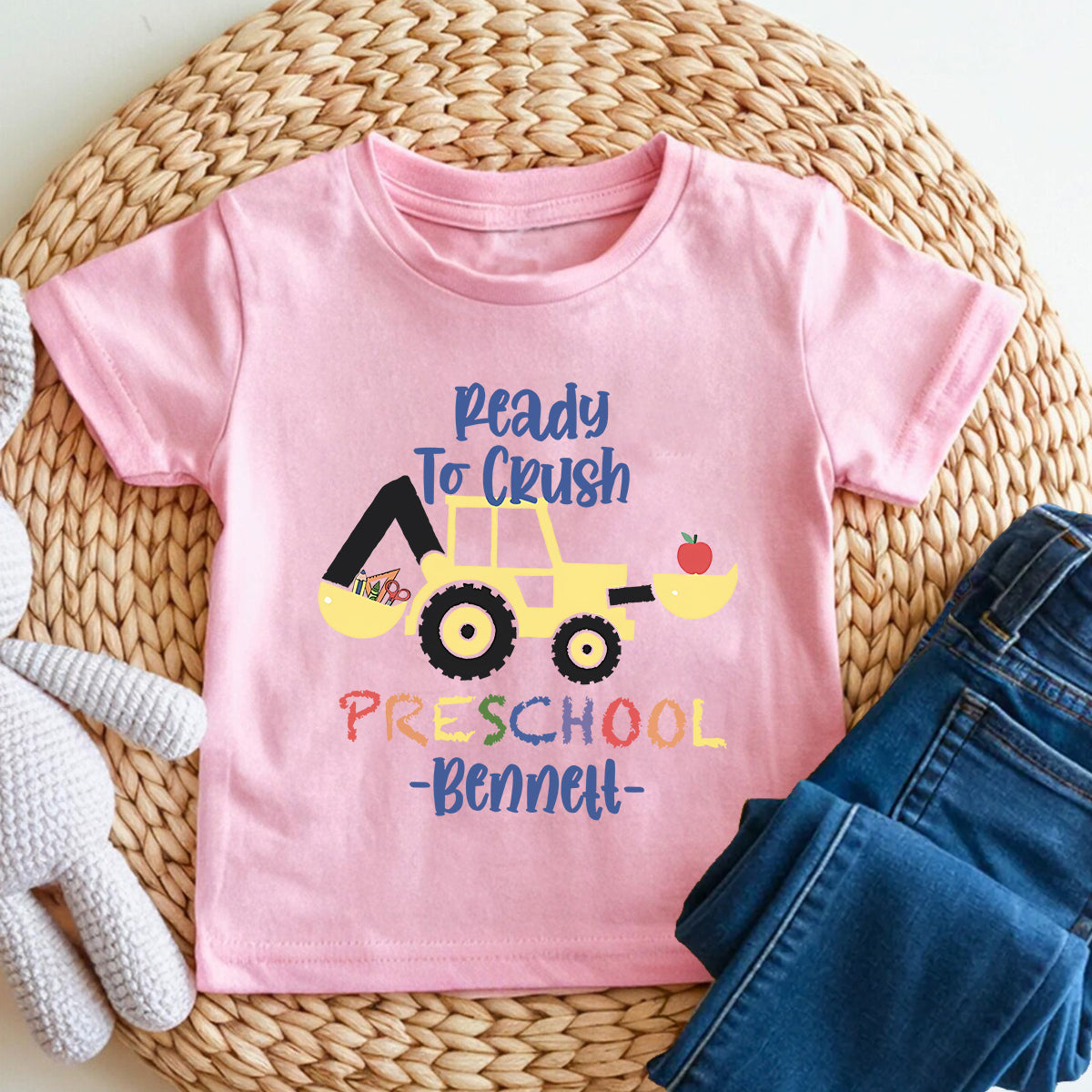 Personalized Name And Grade Ready To Crush Preschool Toddler T-shirts