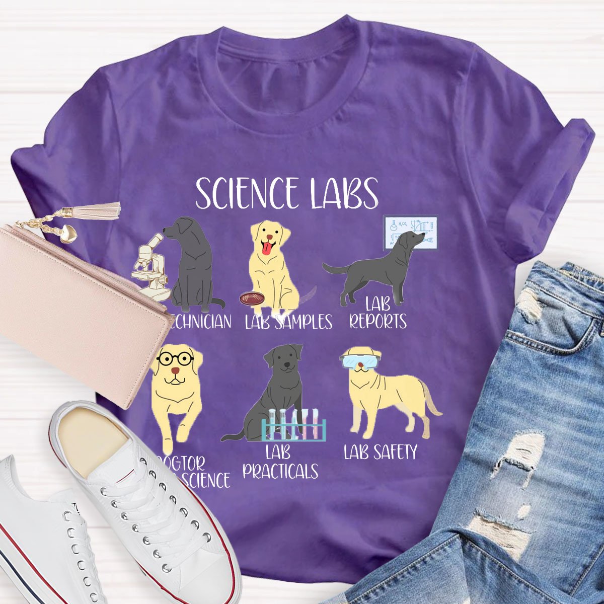 Cute Science Teacher Lab Dog Lover Shirt
