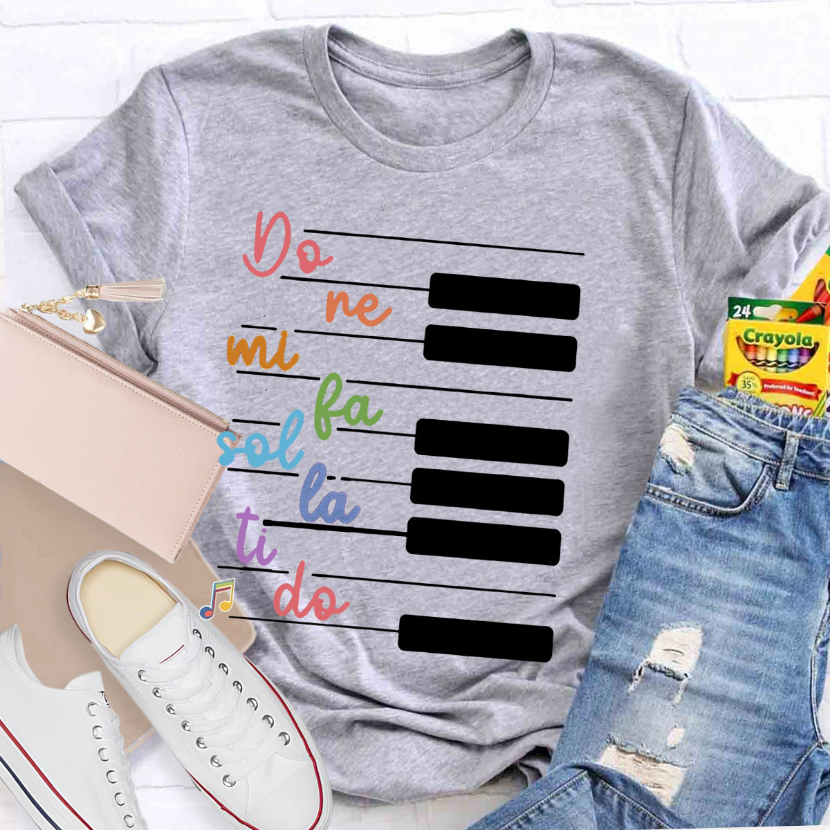 Do Re Mi Piano Keys Music Teacher T-Shirt