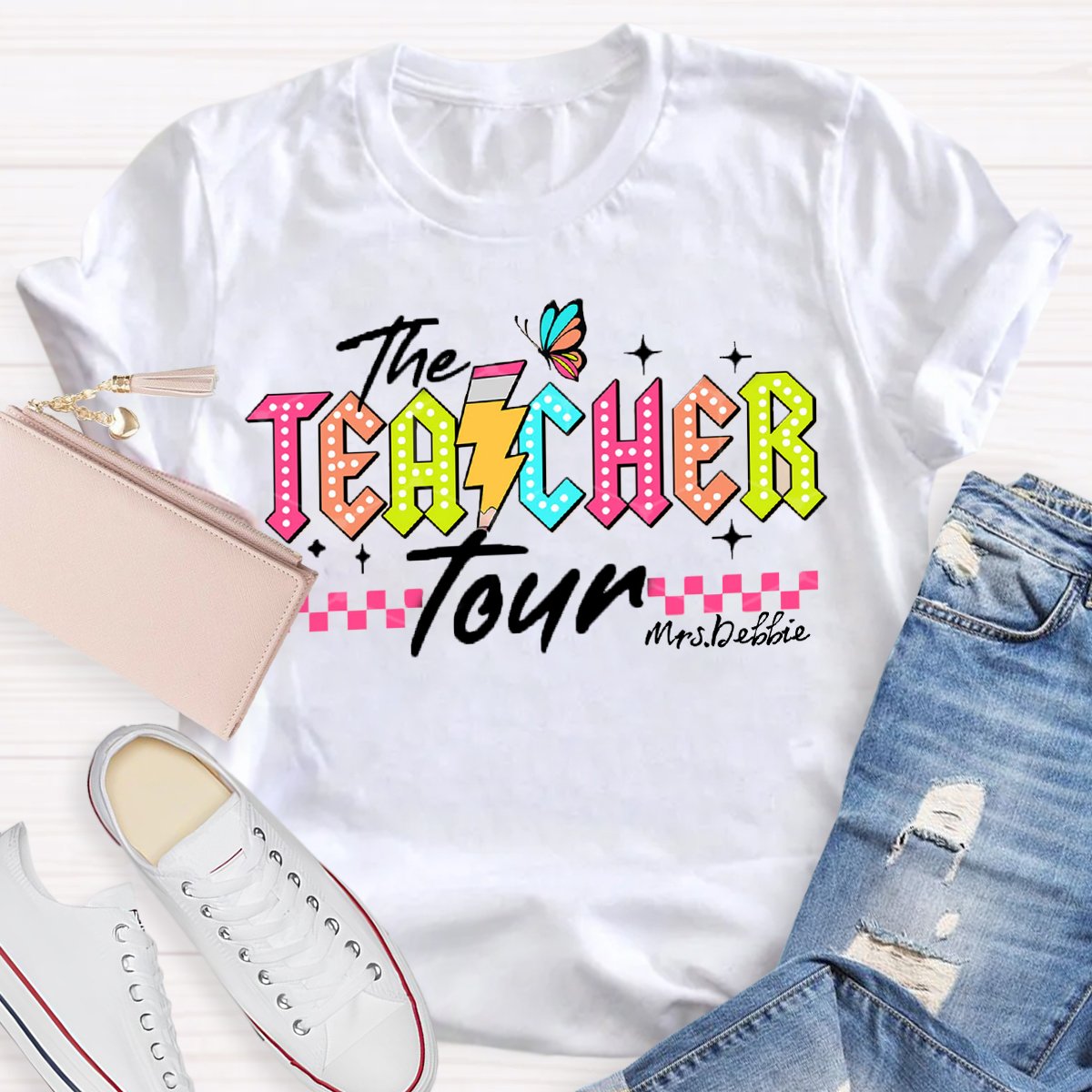 Personalized Name The Teacher Tour T-Shirt