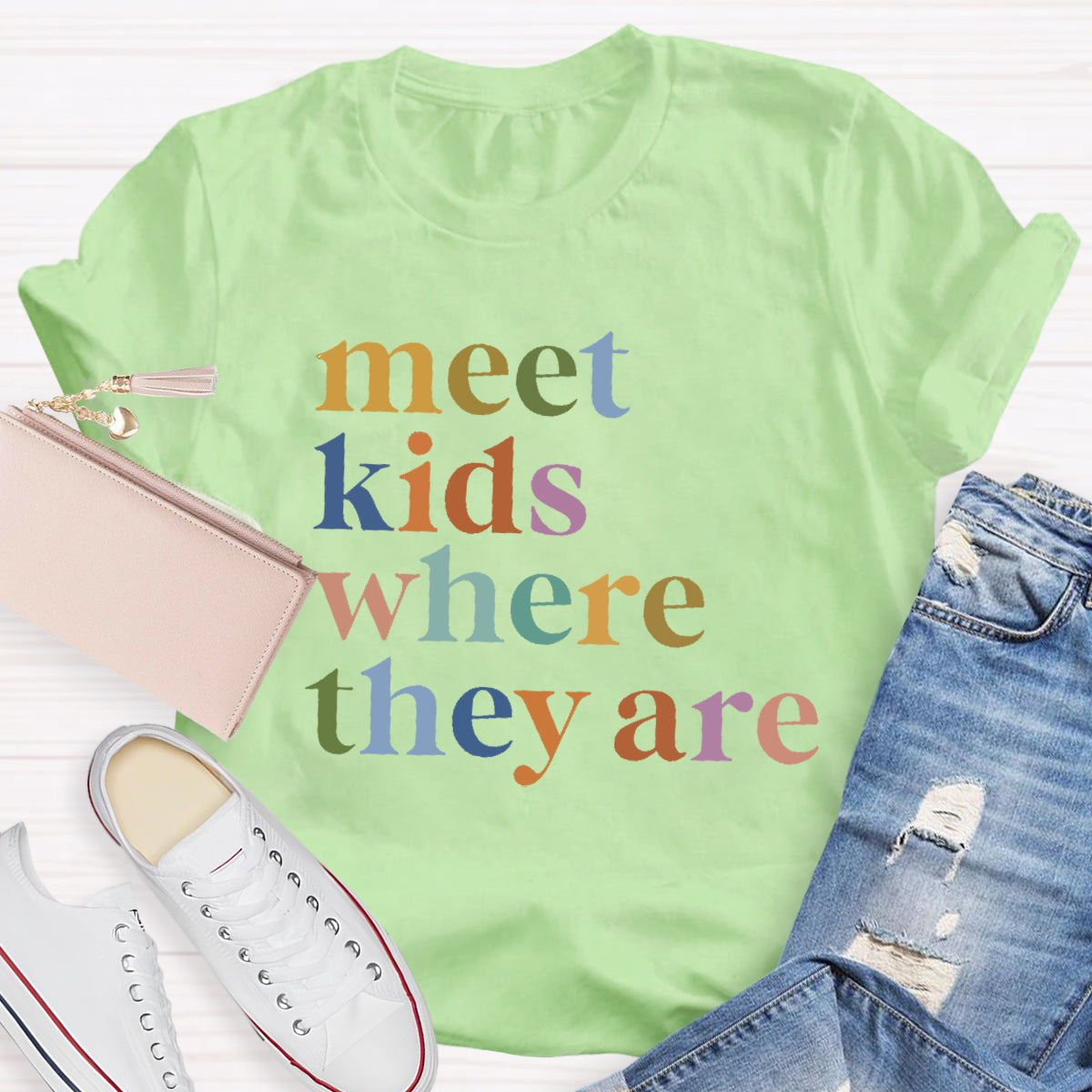 Meet Kids Where They Are Teacher T-Shirt
