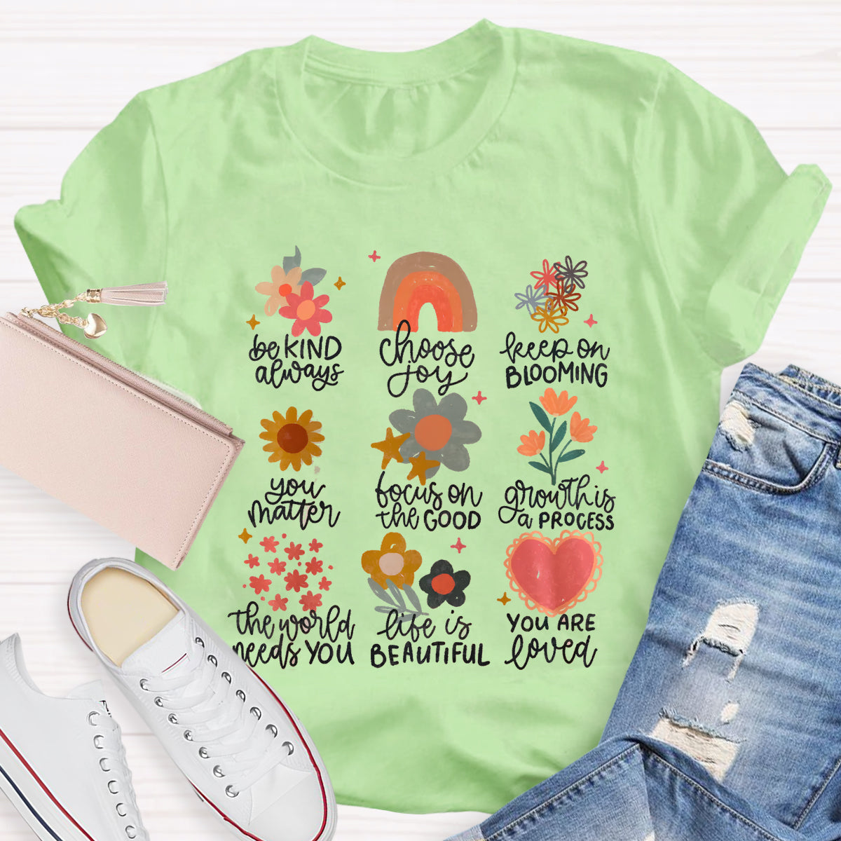 Be Kind Always Choose Joy Floral T-Shirt