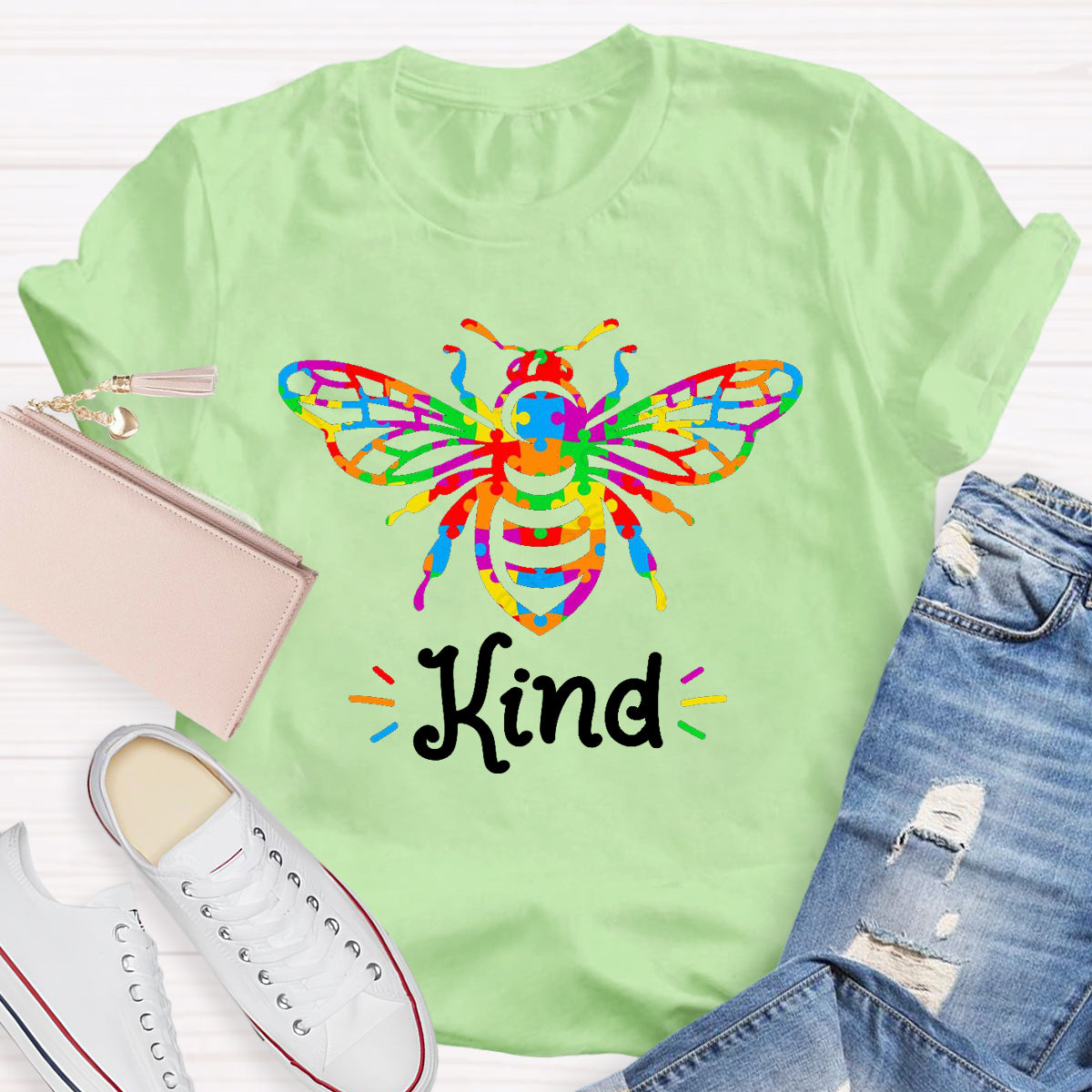 Colorful Bee Kind T-Shirt