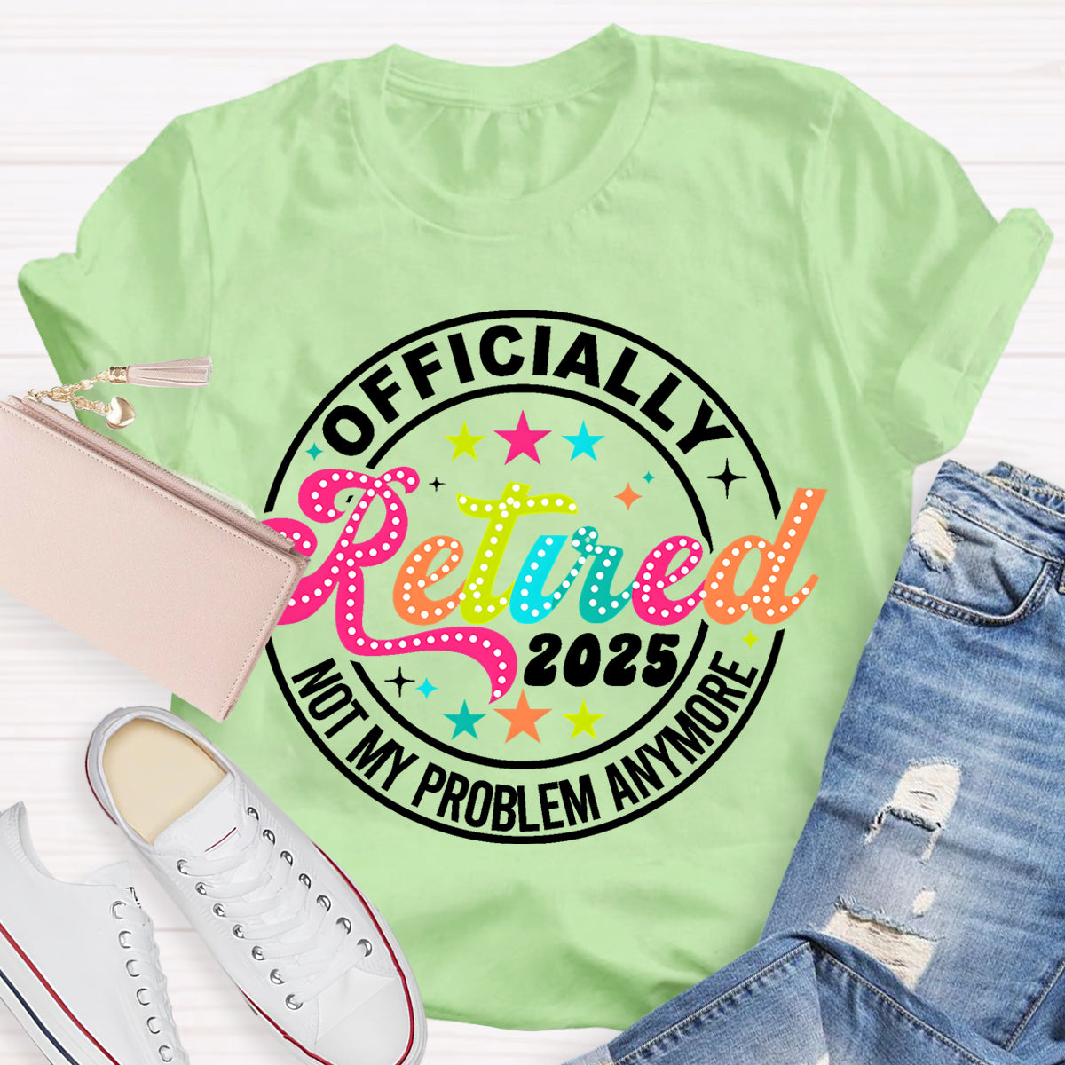Personalize Year Retired Star Teacher T-Shirt