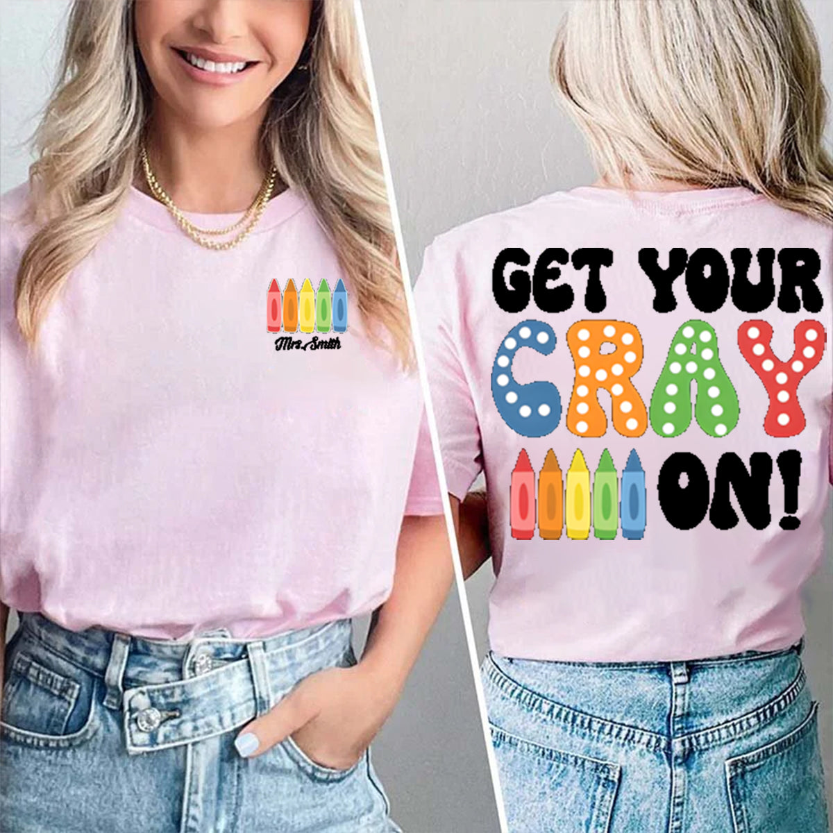 Personalized Name Get Your Cary On Double Printed T-shirt