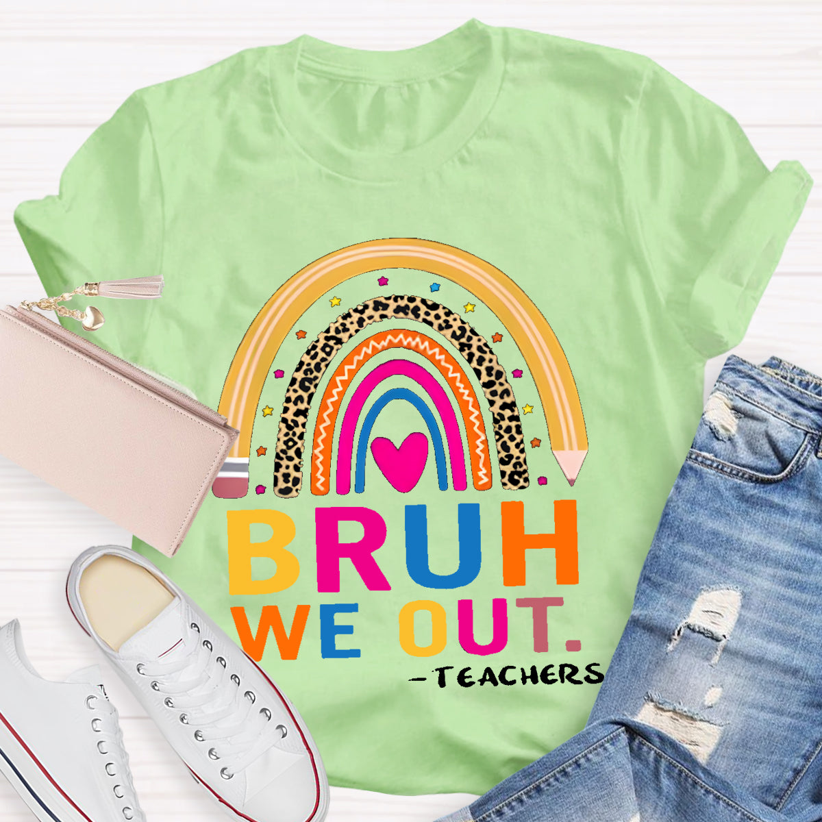 Bruh We Out Teachers Teacher T-Shirt