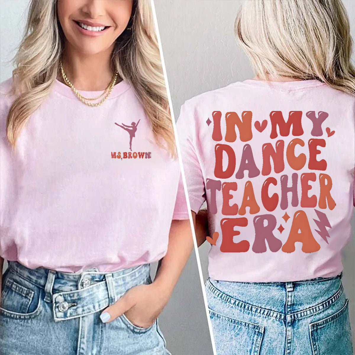 Personalized Name In My Dance Era Double Printed T-shirt