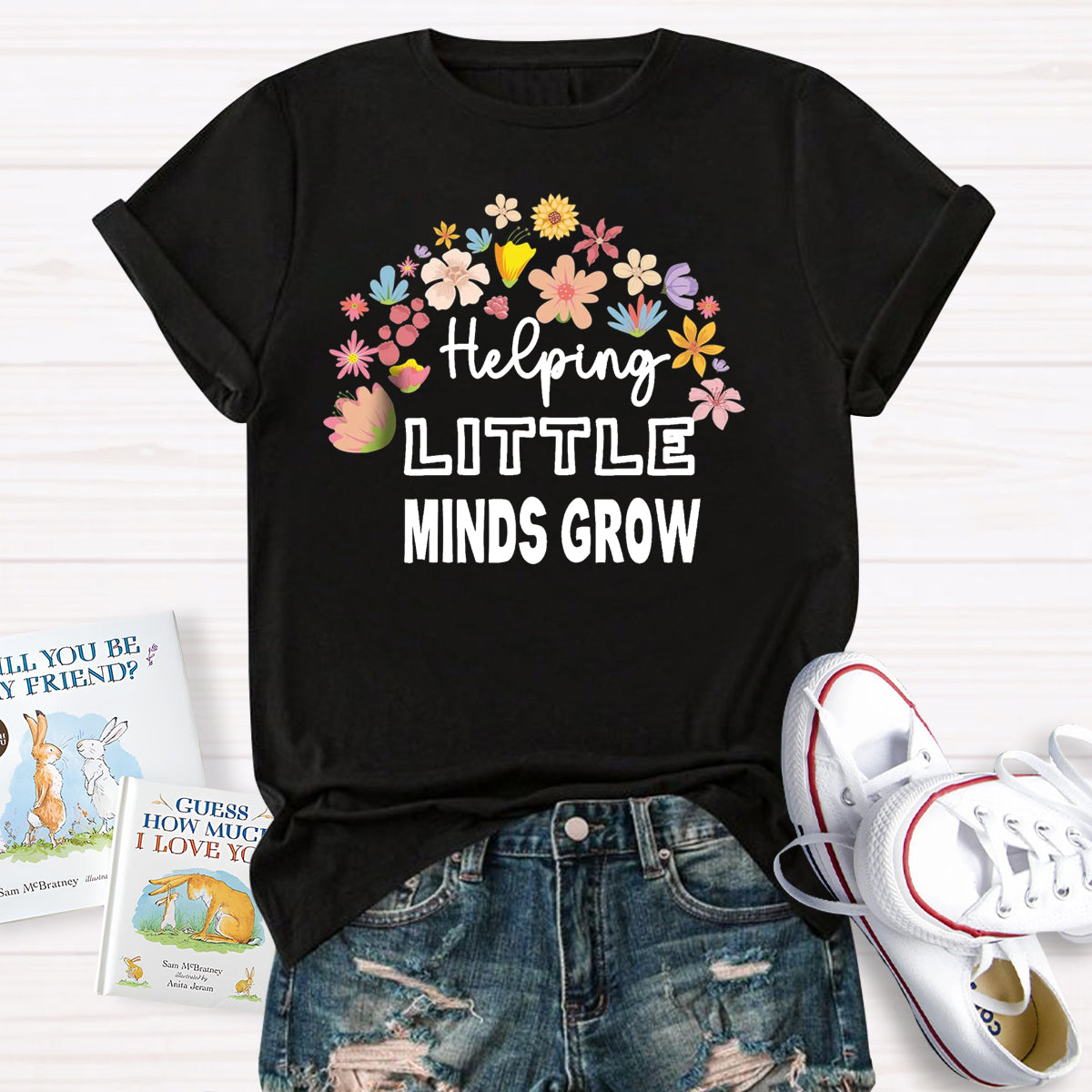 Helping Little Minds Grow Floral T-Shirt