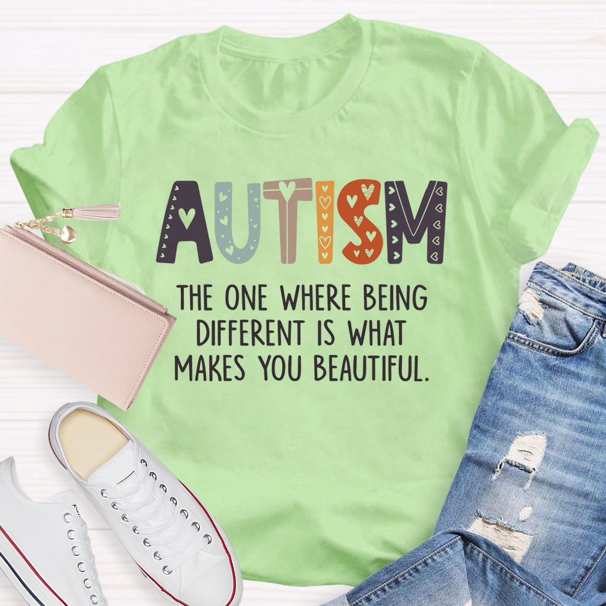 Autism The One Where Being Different Is What Make You Beautiful T-Shirt