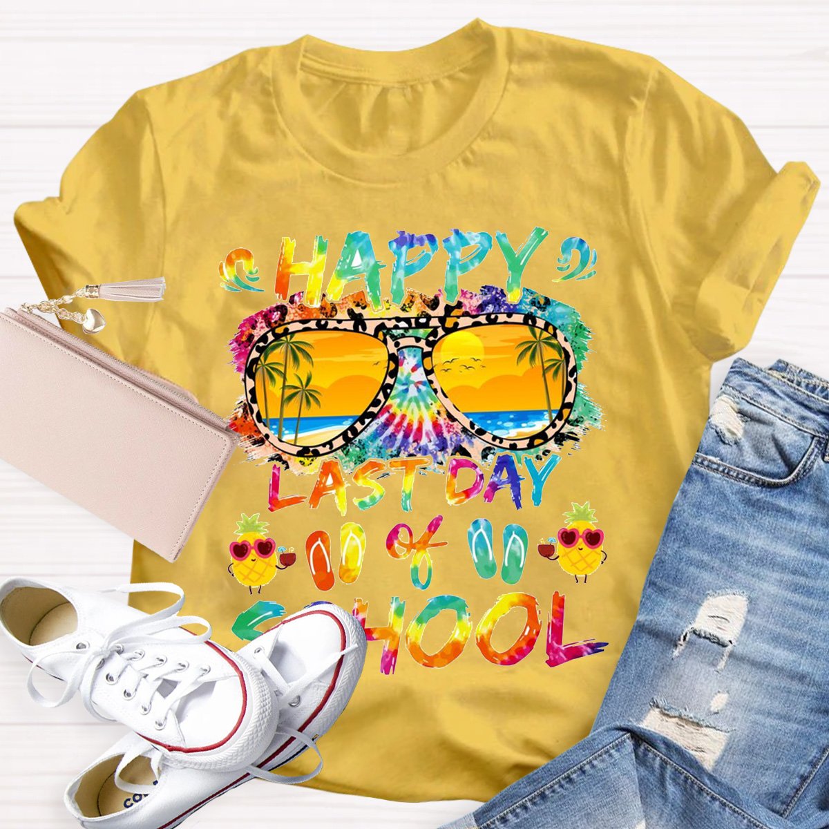 Happy Last Day Of School Teacher Graphic Shirt