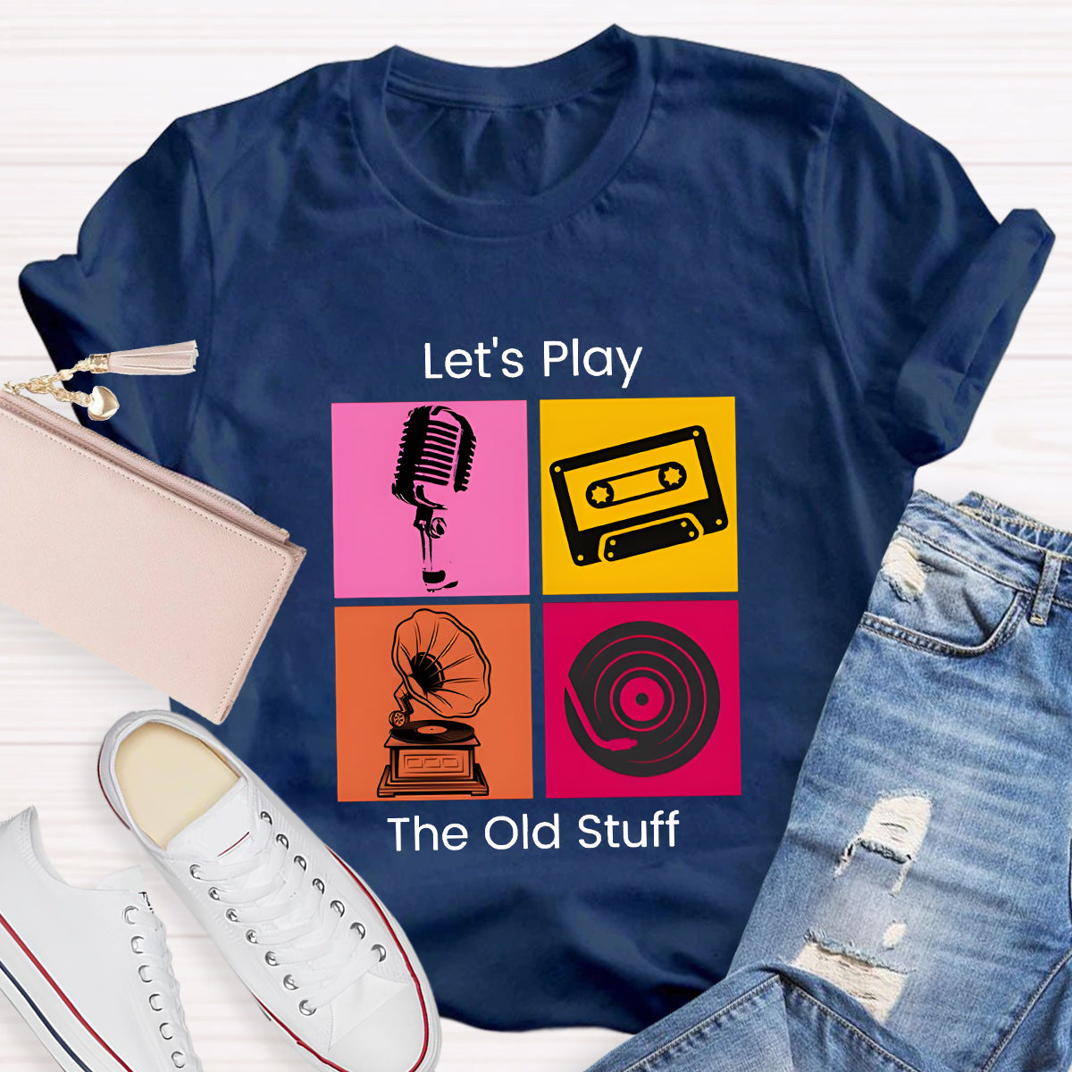 Let'S Play The Old Stuff Music Lover T-Shirt