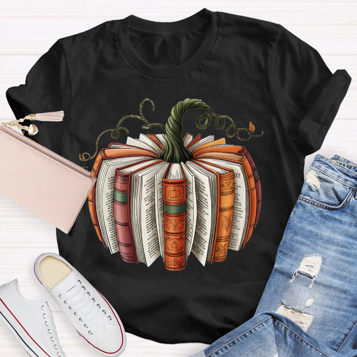 Pumpkin Books Halloween T-shirt