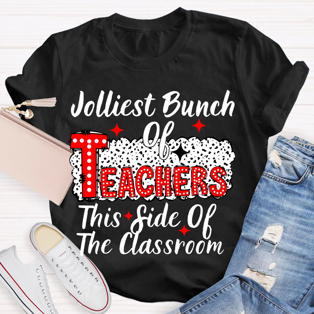 Jolliest Bunch Of Teachers This Side Of The Classroom Christmas T-shirt