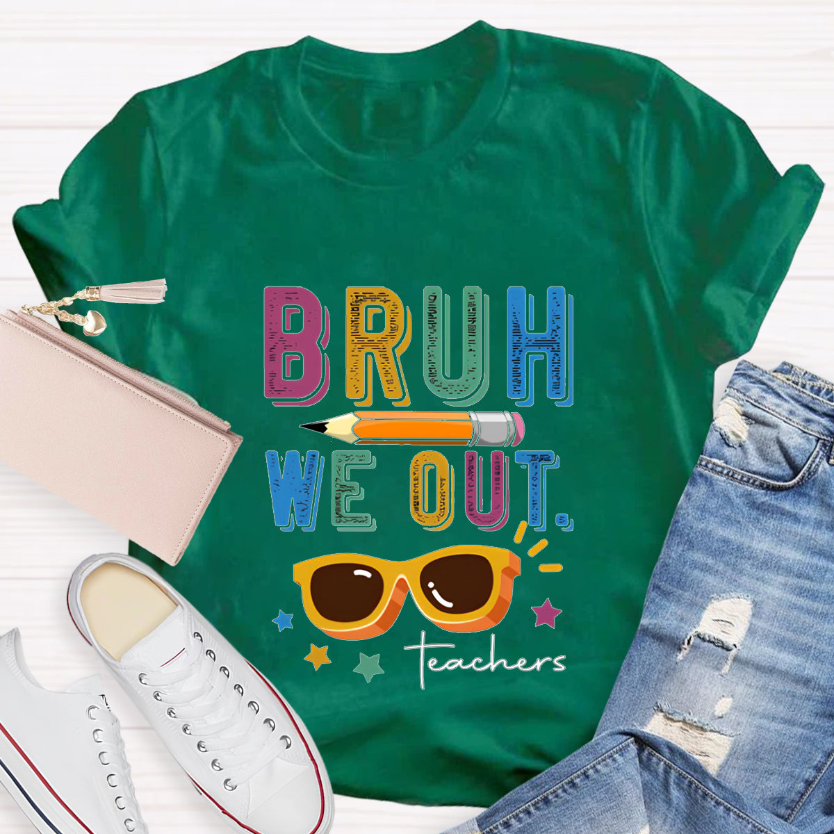 Bruh We Out Teachers T-Shirt