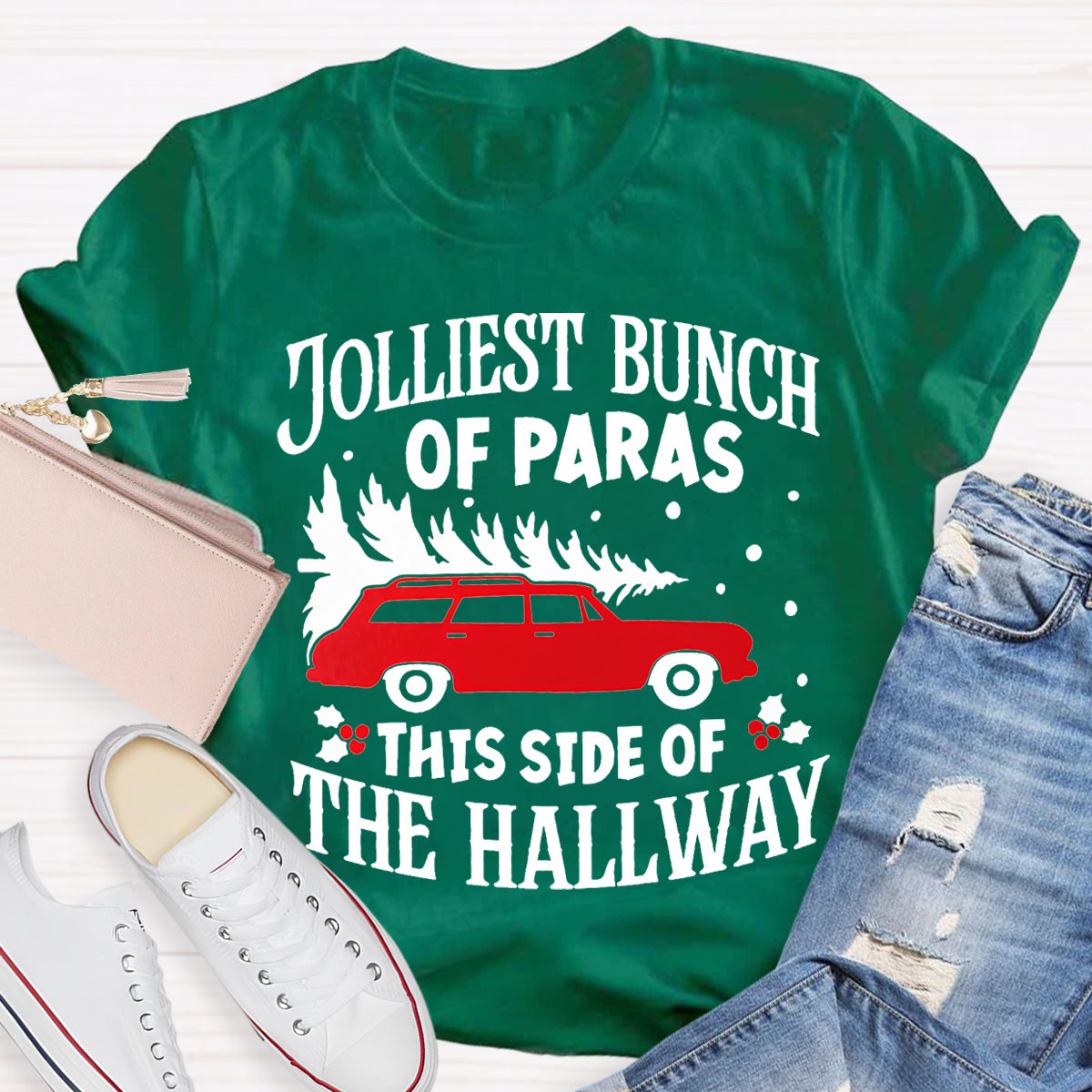 Jolliest Bunch Of Paras This Side Of The Hallway Christmas T-shirt
