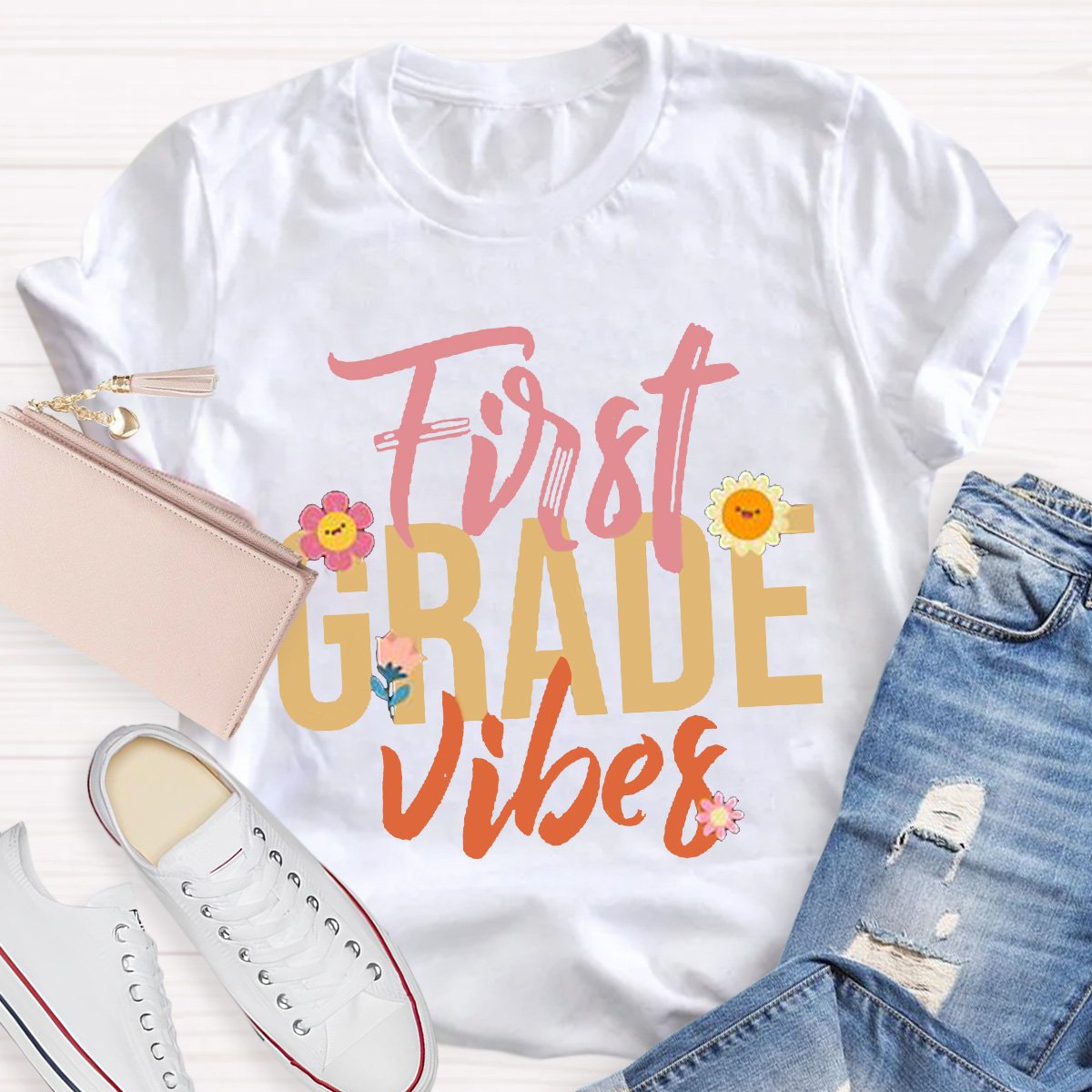 Personalized First Grade Viber Teacher Shirt