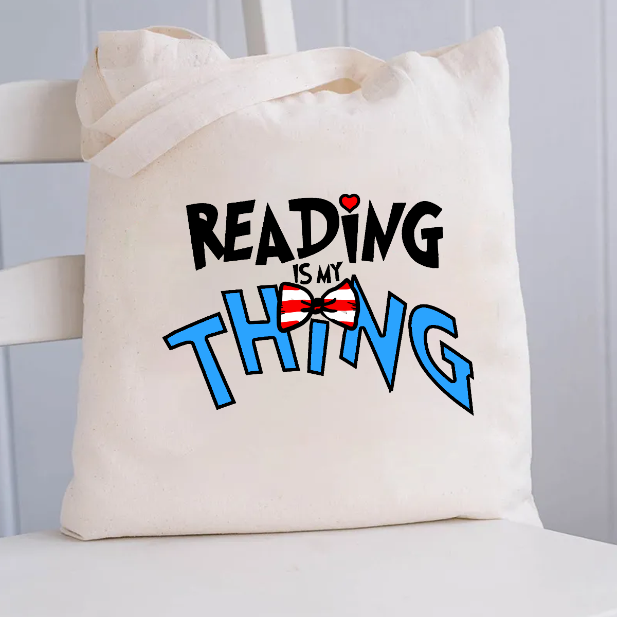 Reading Is My Thing Teacher Canvas Tote Bag