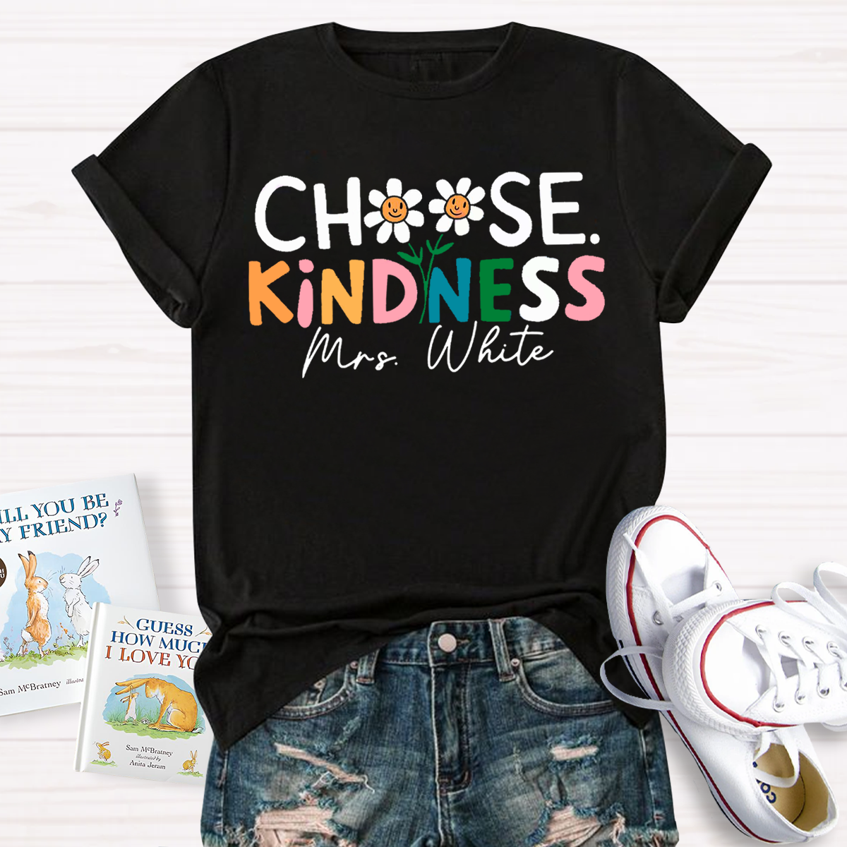 Personalized Your Name Teacher Choose Kindness T-Shirt