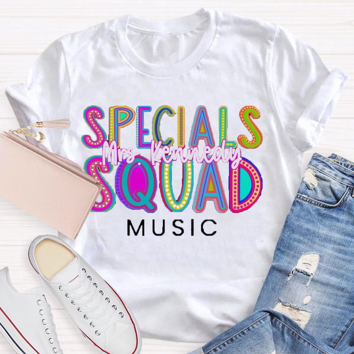 Personalized Your name And Subject Specials Squad Teacher T-Shirt