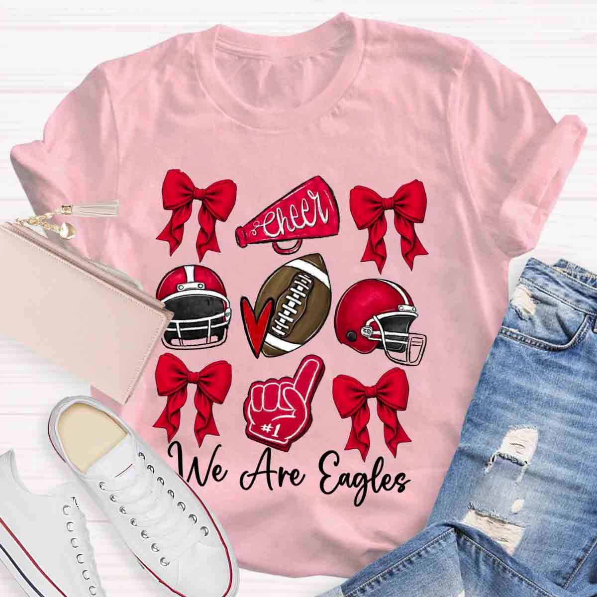 Bow Mascot Football Cheer T-Shirt