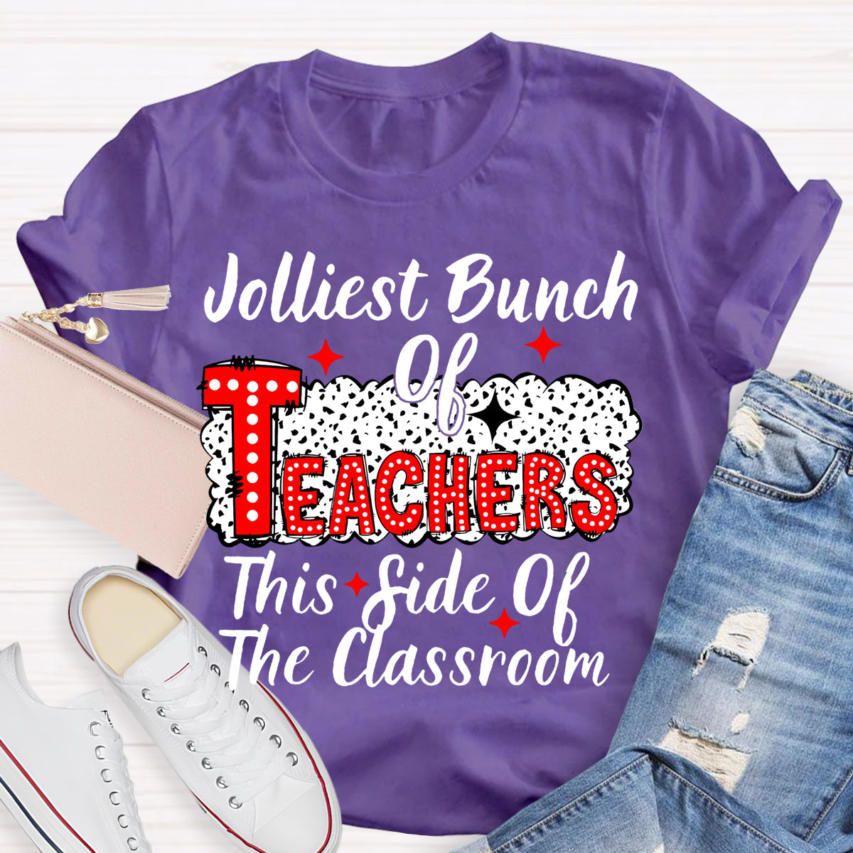 Jolliest Bunch Of Teachers This Side Of The Classroom Christmas T-shirt