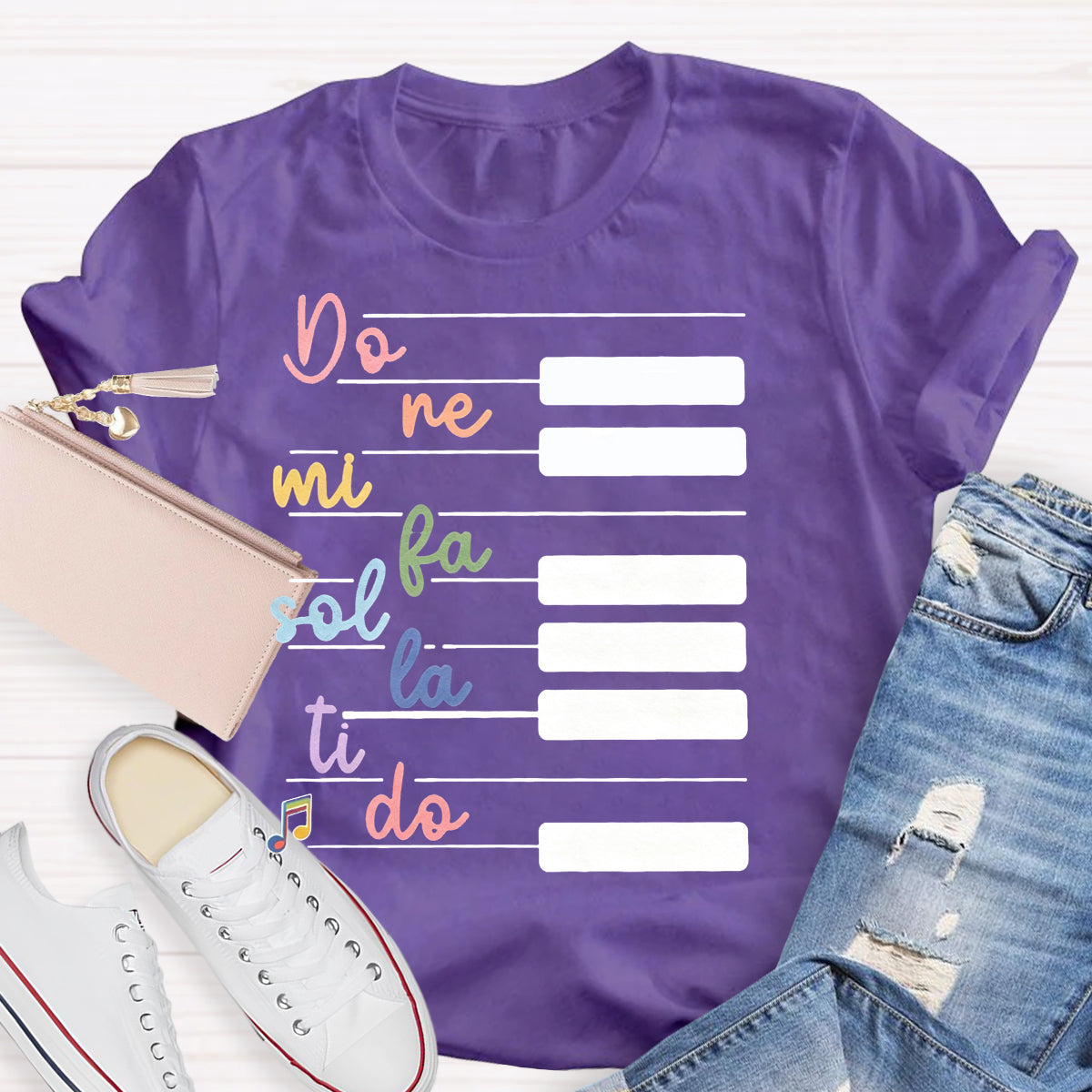 Do Re Mi Piano Keys Music Teacher T-Shirt