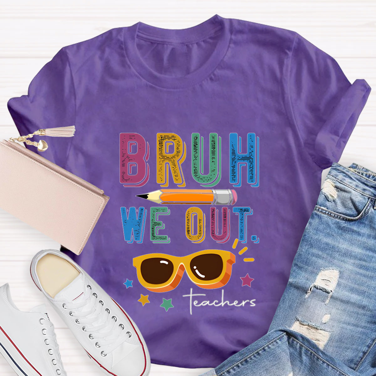 Bruh We Out Teachers T-Shirt