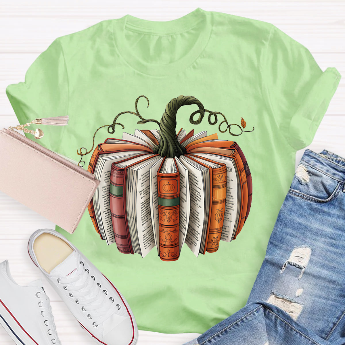 Pumpkin Books Halloween T-shirt
