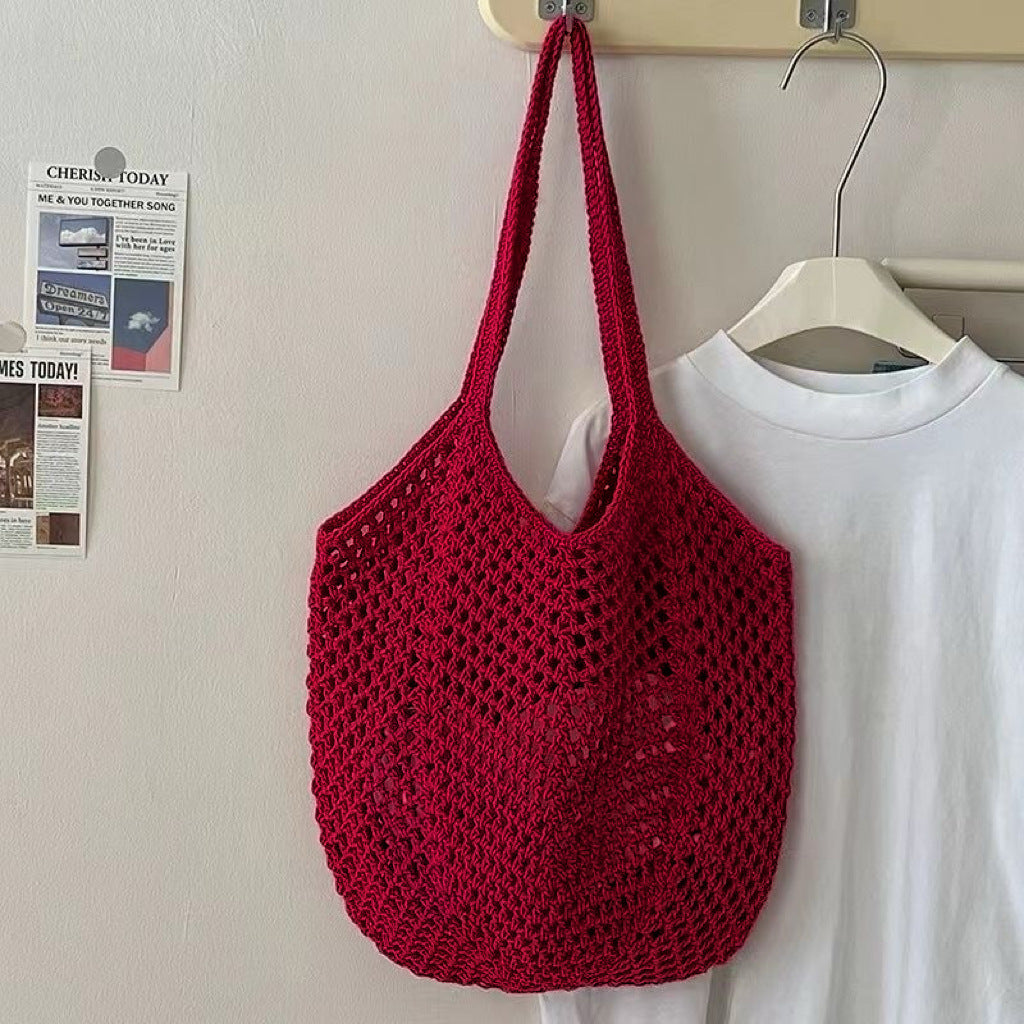 Women's Open-Weave Tote Bag — Summer Beach & Vacation Bag