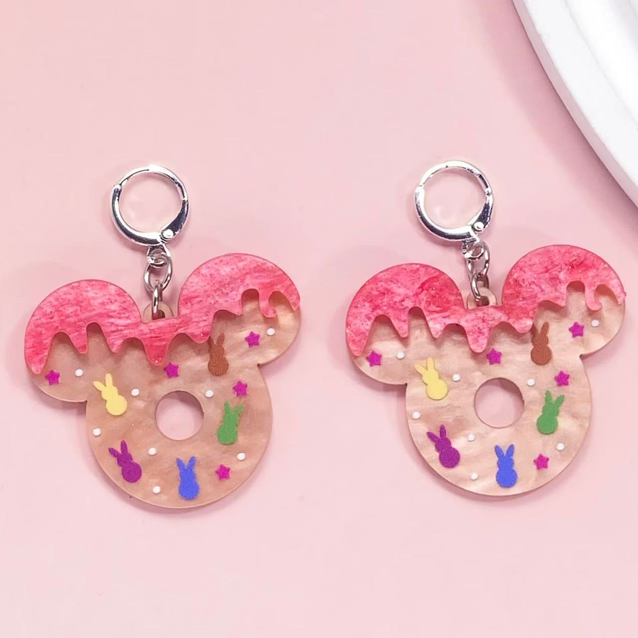 Baby'S Breath Bunny Earrings And Bow Stud Earrings