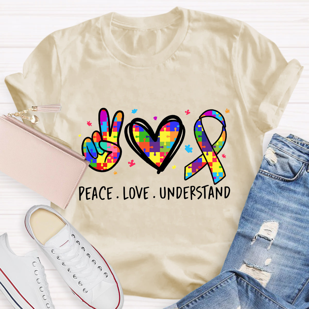 Peace Love Understand Teacher T-Shirt