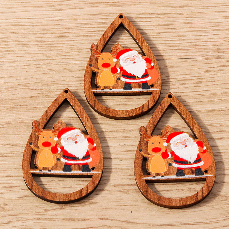 Cute Water Drop Santa Claus Elk Tree Gift Ornament