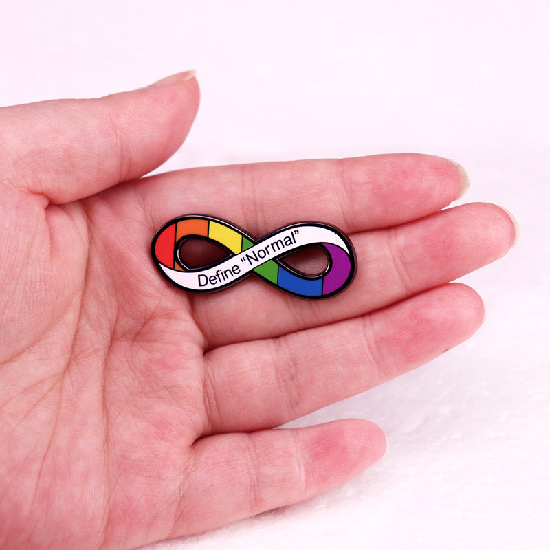 Autism Colorful Infinity Symbol Brooch