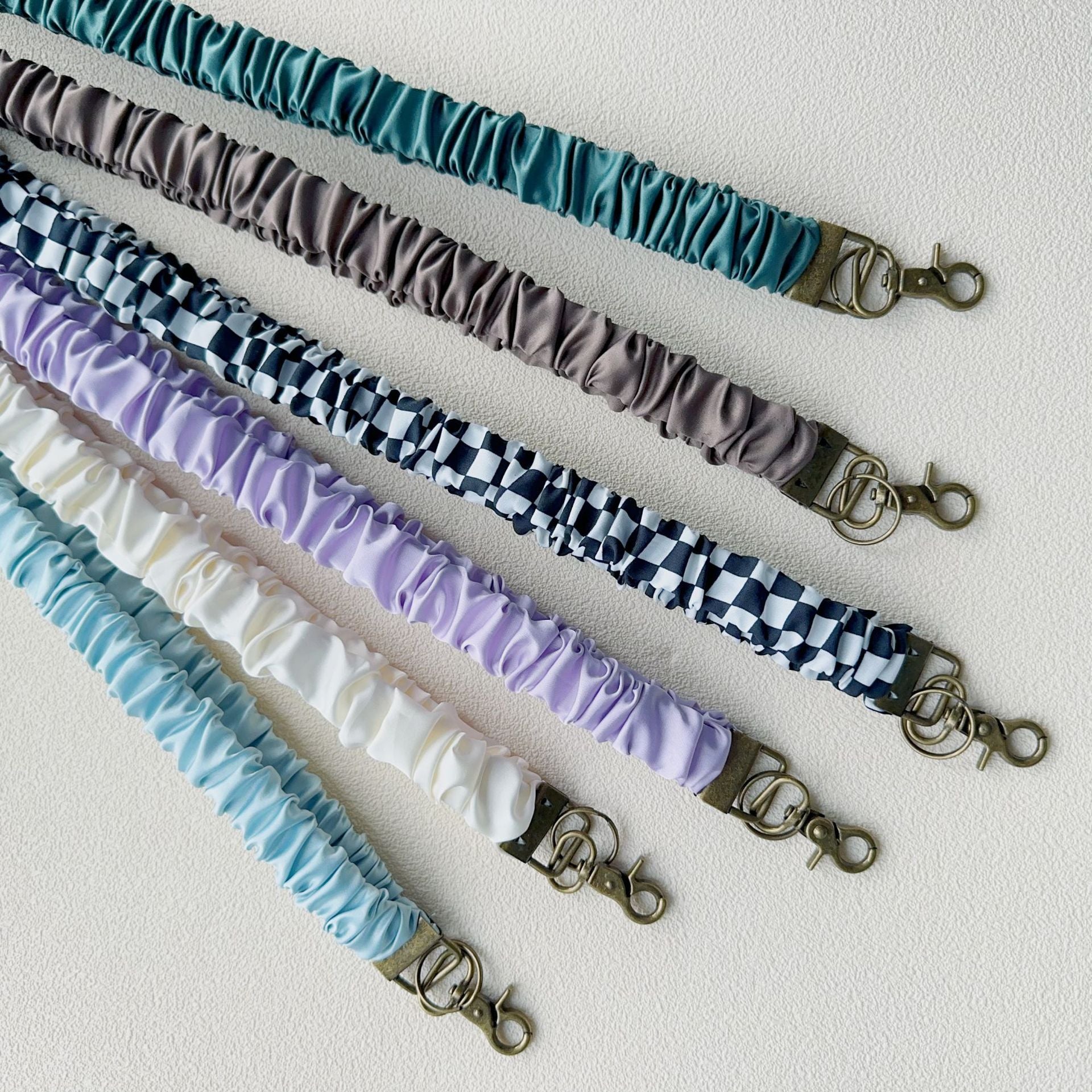Scrunched Fabric Teacher Lanyard