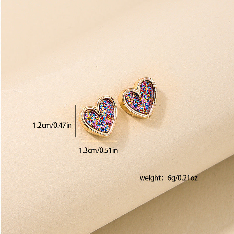 Cute Heart Alloy Earrings