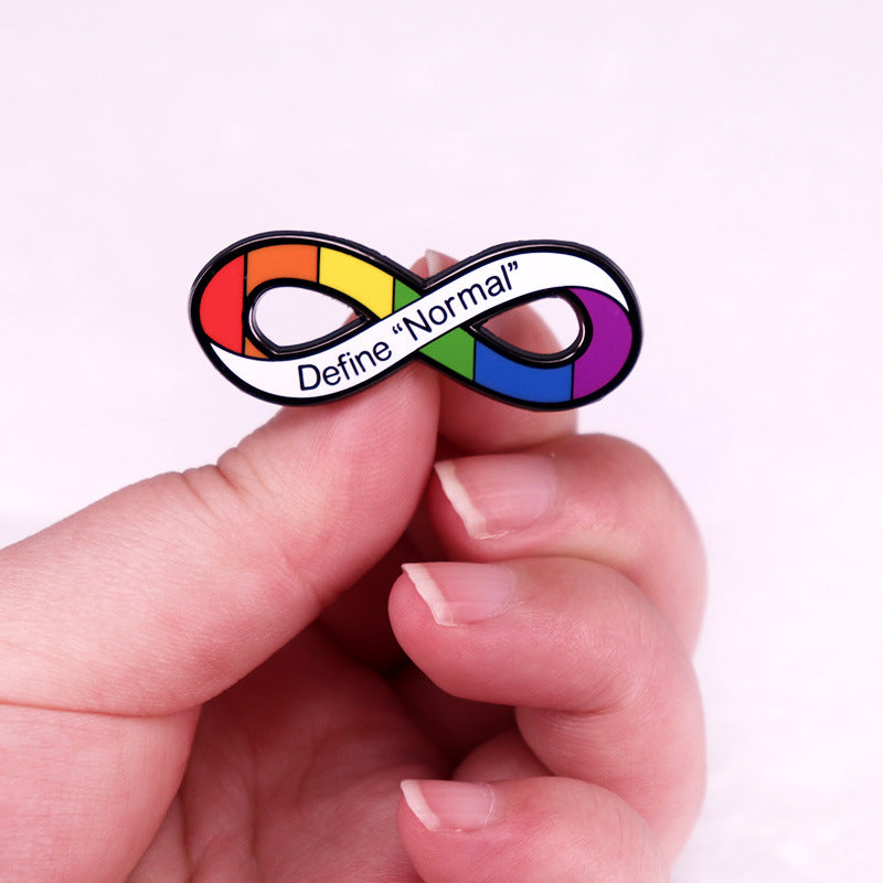 Autism Colorful Infinity Symbol Brooch