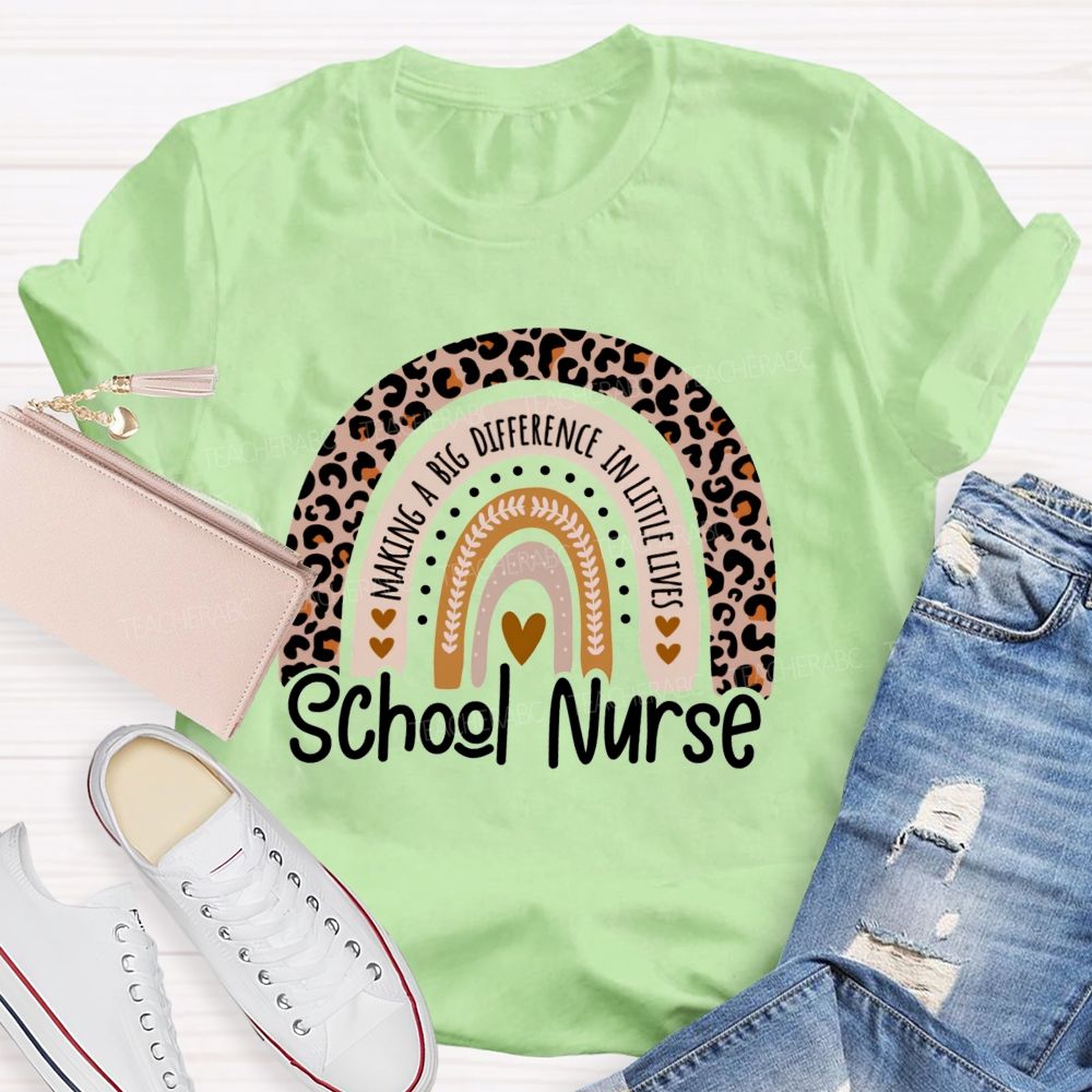 School Nurse Making A Big Difference In Littlelives Teacher T-Shirt