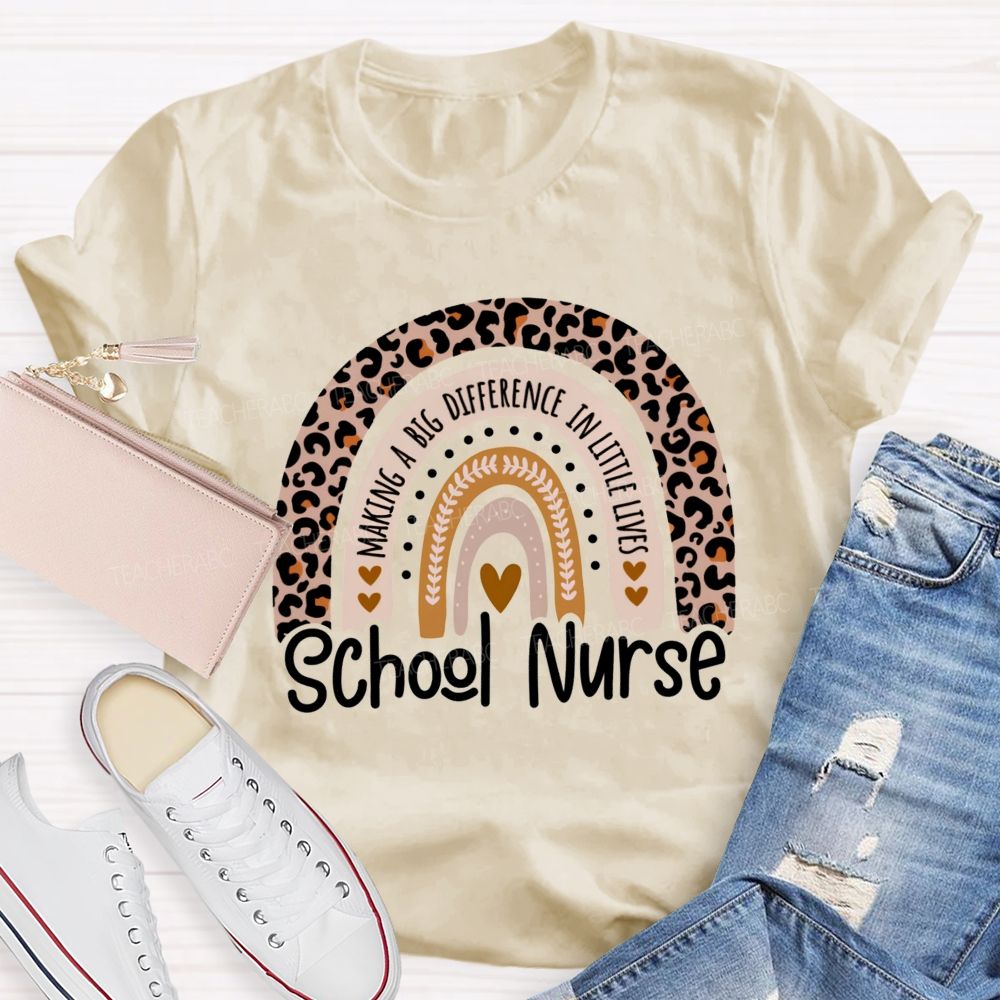 School Nurse Making A Big Difference In Littlelives Teacher T-Shirt
